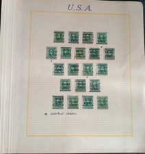 1902 - Benjamin Franklin Green x20 Stamps (Overprint Errors Chicago Illinois) VF