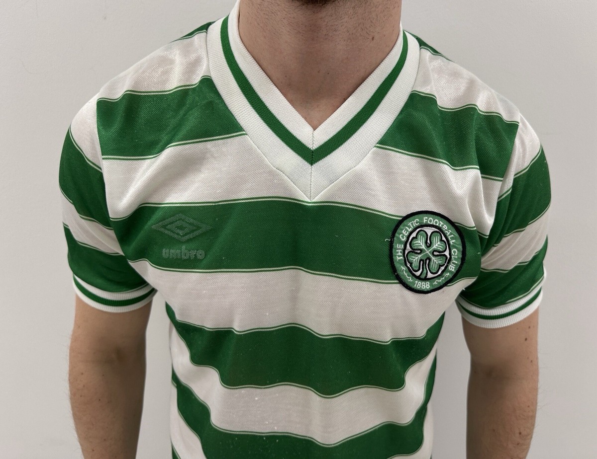 Vintage 1980s Fc Celtic 1982 1985Home Jersey T-Shirt Rare Soccer