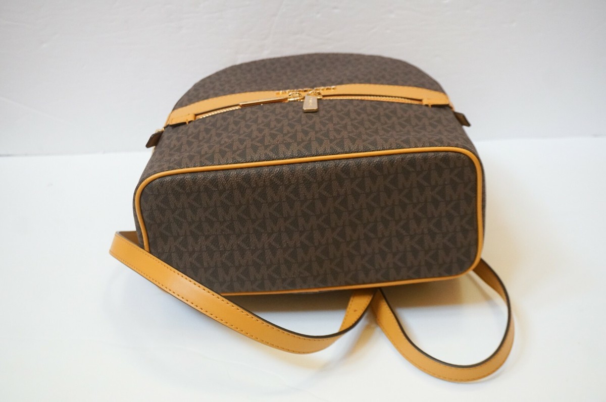 MICHAEL KORS KENLY MEDIUM BACKPACK PVC LEATHER MK BROWN  display picture 1