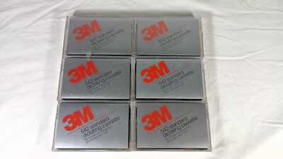 New 3M 542 Standard Dictating Cassette Tapes  60 Mins Factory Sealed 6 Pack