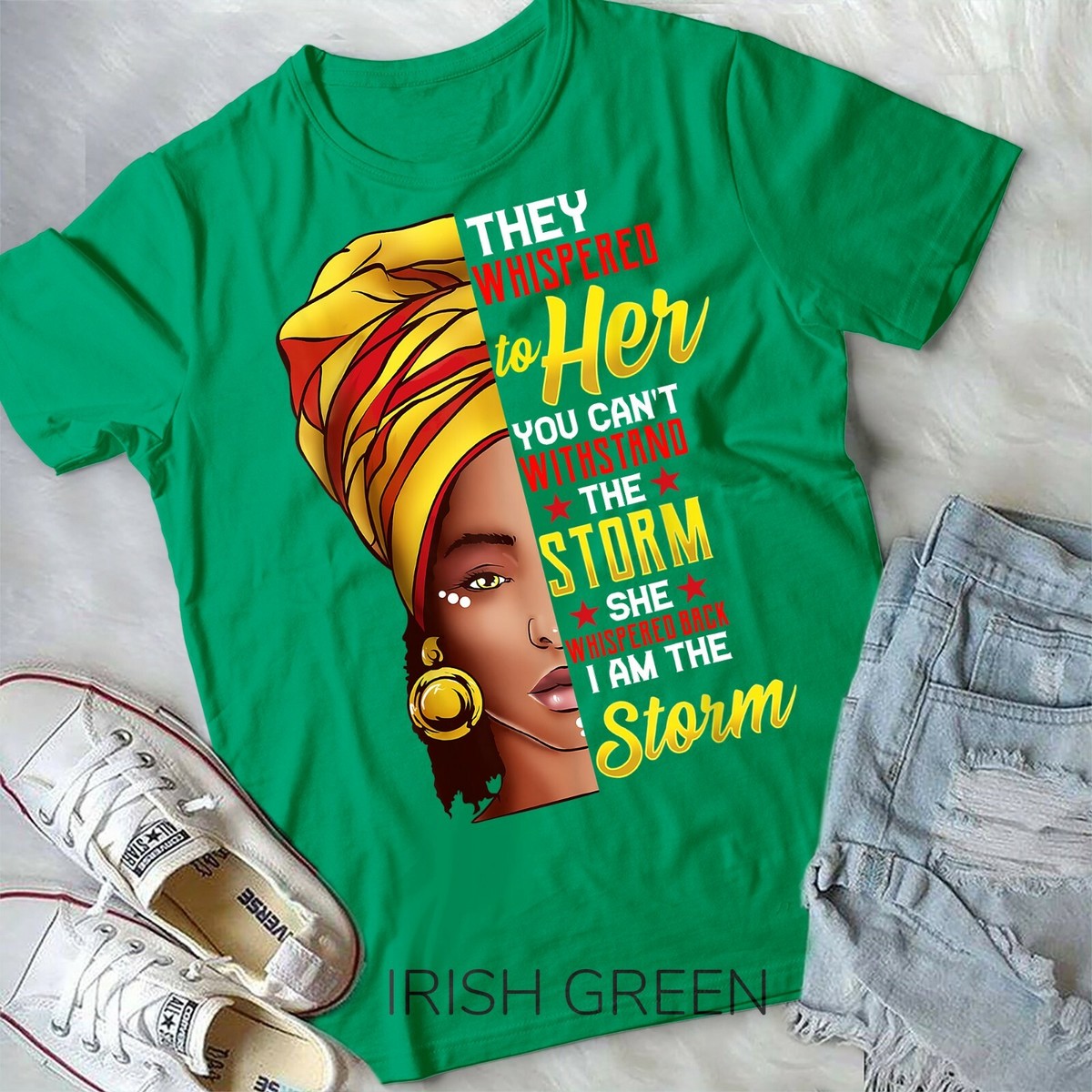 Black History Month Shirt African Woman Afro I Am The Storm