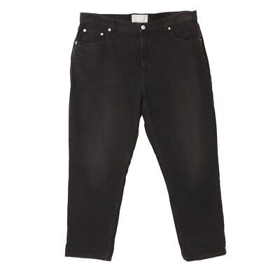 EVERLANE The Super-Soft Relaxed Jean 33 Regular Straight Leg Stormy Black B51