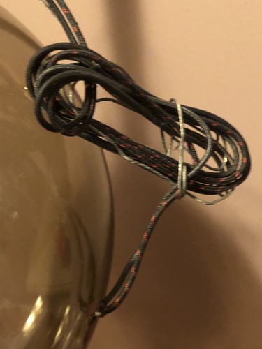 Vintage 1970-80s Hanging Light Smoked Glass Globe - Picture 7 of 11
