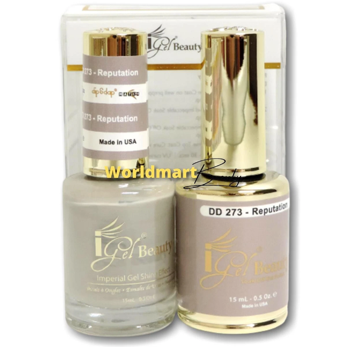 IGel Beauty Gel Nail Polish 0.5oz Gel Color DUO DD273 REPUTATION