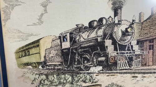 Lois B. Jung Hand Signed Numbered Artist Proof Railroad Train Depot Oxford, WISC - Picture 8 of 17