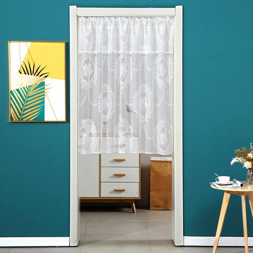 Lace Printing Tulle Curtains Punch Gauze Curtain Room Door Window Home Decor NEW - Picture 14 of 19
