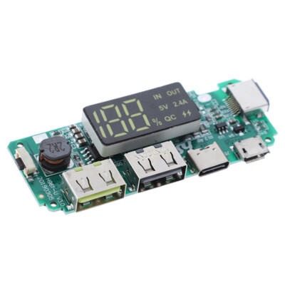 1pc LED Dual USB Micro Type-C Mobile Power Charging Board Circuit Prote DW-E new