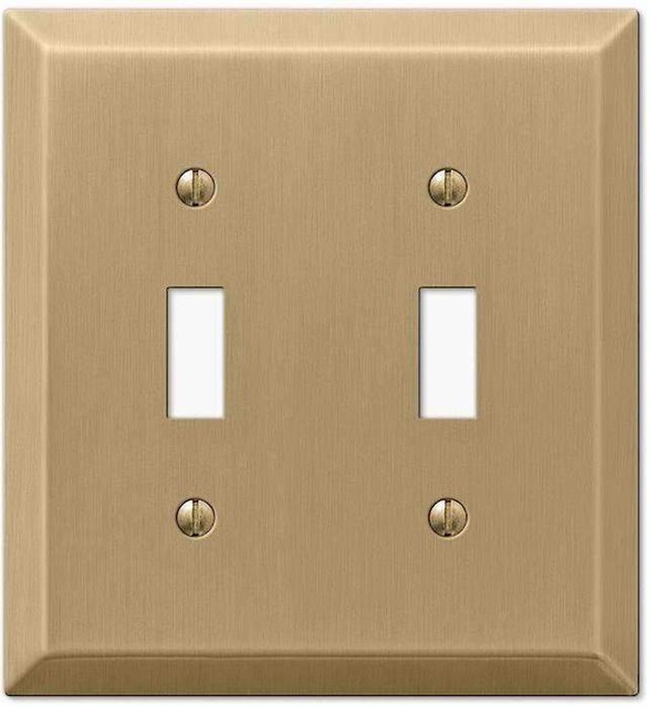 Brushed Bronze Champagne Gold Switchplate Light Wall Plate Cover Outlet