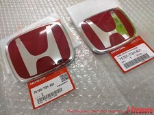 Honda Civic Type-r Fk8 2017-2019 Genuine Front Rear Red H Emblem Set Oem