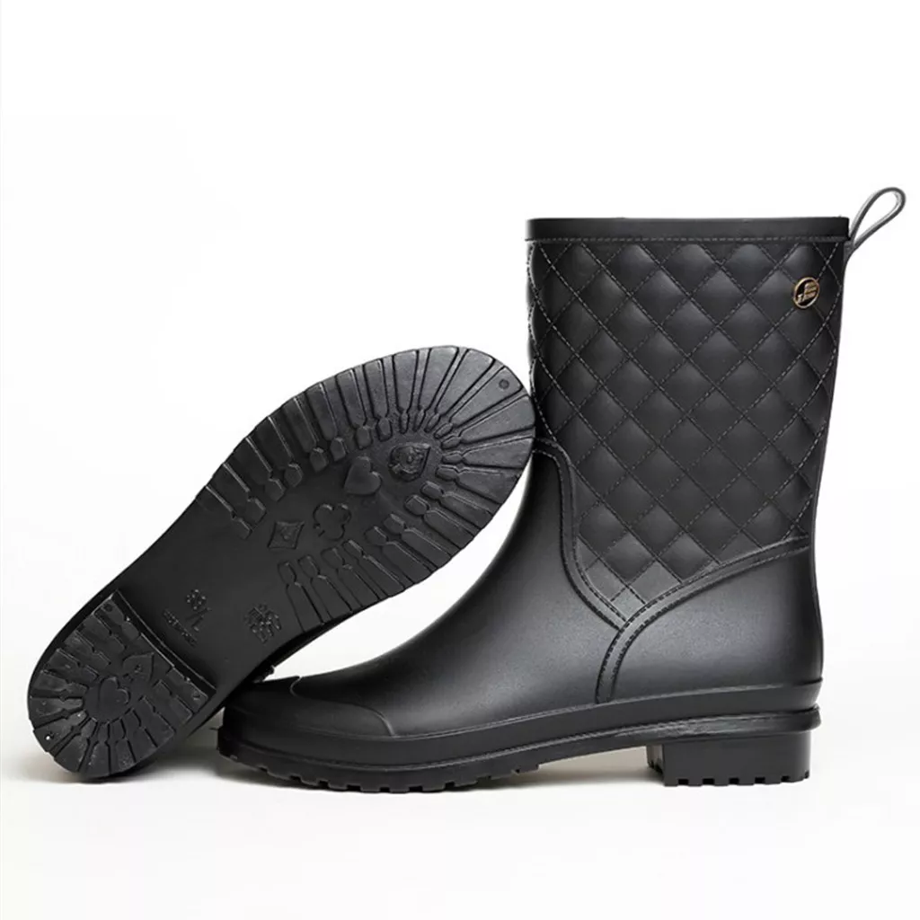 Womens top black gumboots