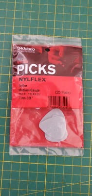 D'addario Nylon Nylflex Picks Grau Medium Gauge (25er Pack)