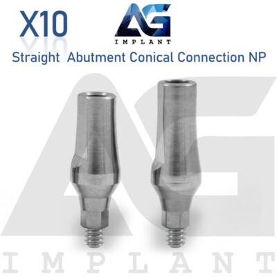 10 Standard Straight Prosthetics Conical Connection NP Titanium 2.25mm