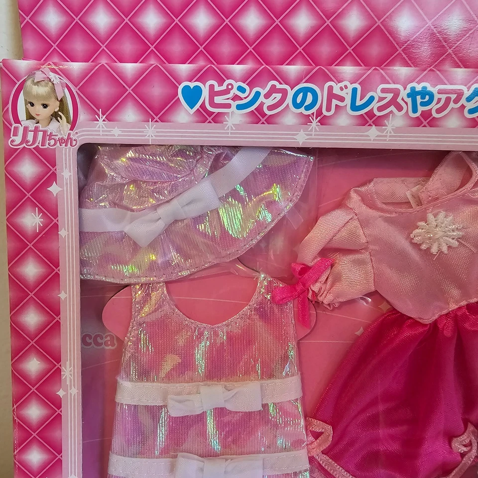 Takara Licca Muñeca Ropa Rosa Vestido Colección Conjunto con Zapatos Sombrero NUEVO Foto 3 de 4