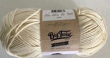 JoAnn BIG TWIST SINCERELY Yarn Acrylic 4 Medium Worsted Cream Navy Discontinued