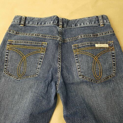Calvin Klein Size 7 Indigo Stretch Straight Leg Blue Jeans - Bild 4 von 4