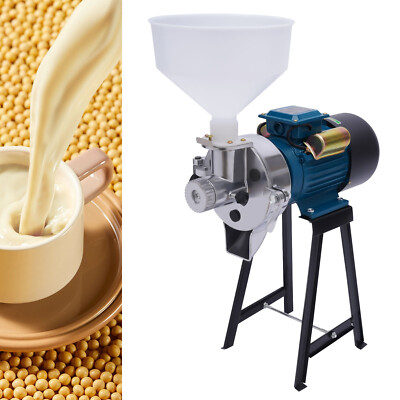 Electric Grain Mill Grinder Corn Wet & Dry Cereal Machine 110V 2200W+Funnel