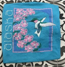 Vintage 1980s Alaska Tourism Travel 80s Graphic Screen Stars Top Tshirt XL