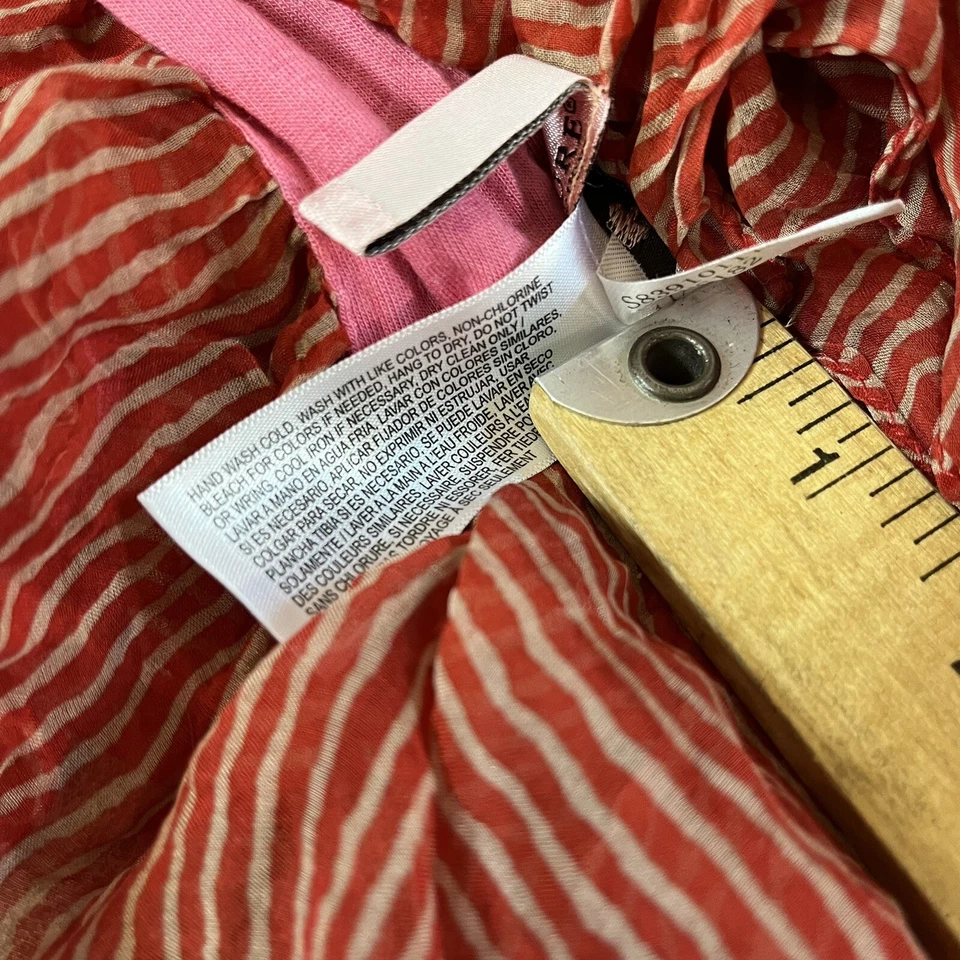 Bufanda Juicy Couture roja/beige/rosa - seda ligera/viscosa 72 pulgadas Foto 4 de 4