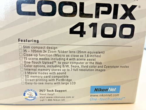 Nikon COOLPIX 4100 4.0MP Digital Camera - Silver E4100 with Accessories - Picture 16 of 18
