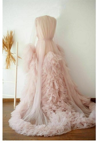 Custom Tulle Robe Photoshoot Sheer 