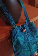 Liberty Print Evening Bag With Crystal Loop Closure Unused