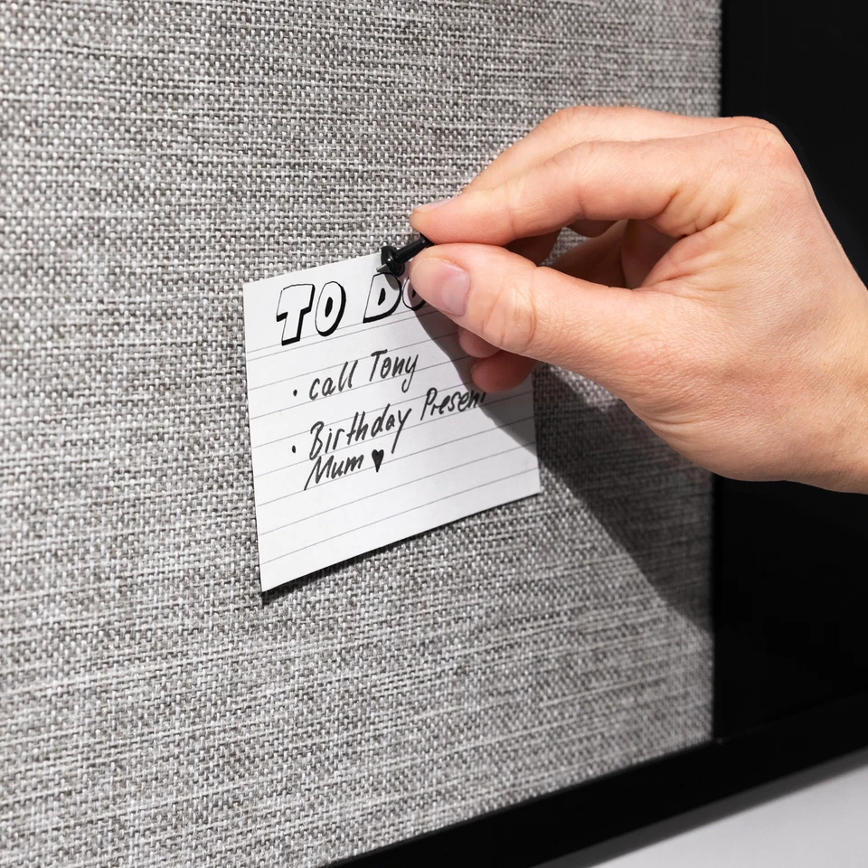 Tableau Mémo Magnétique Mixte avec Section Textile pour Chambre Bureau Cuisine - Photo 3/4