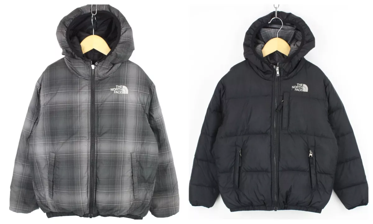 THE NORTH FACE 550 Jacket Boy's SMALL Goose Down Filled Hooded Double Sided THE NORTH FACE 550 Jacket Boy's SMALL Goose Down Filled Hooded Double Sided