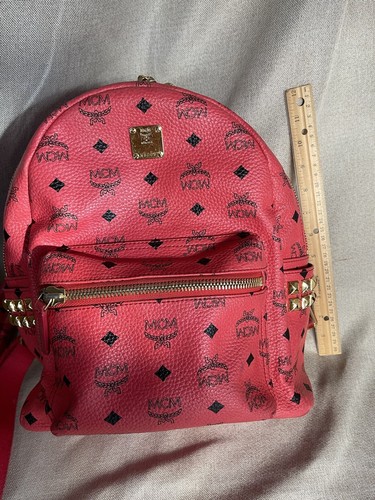 MCM Stark Small Backpack in Ruby Red - Picture 23 of 24