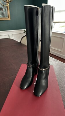 Luxury Ferragamo Brand New Knee High Riding Boots. With Tags 
