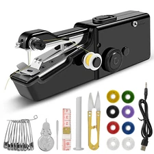 Mini DIY Portable Sewing Machine Tailor Stitch Handheld Cordless For Home Travel