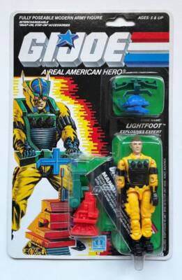 G.I. Joe Lightfoot v1 Series 7 MOC 34 Back 1988 Hasbro 4876