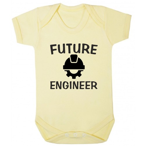 FUTURE ENGINEER Baby Bodysuit Babygrow Vest Geeky Funny Gift Mum Dad Baby Shower - Picture 16 of 22