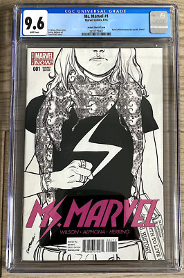 Ms Marvel  # 1 CGC 9.6 3rd print Sketch Variant Kamala Khan Scarce! Disney +
