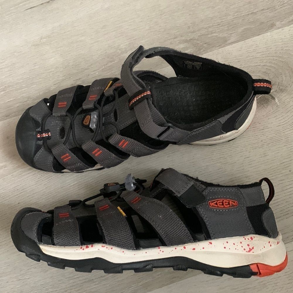 Keen Newport H2 Neo Sport sandalo grigio arancione scarpe acqua giovani taglia 8