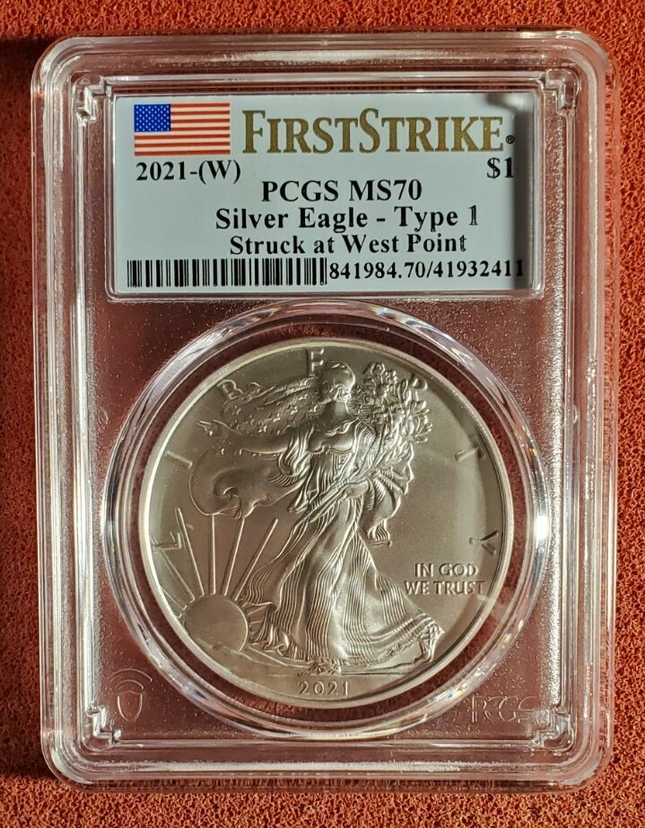 PCGS MS70 2021-(W) First Strike Type 1 Silver Eagle BEAUTY our