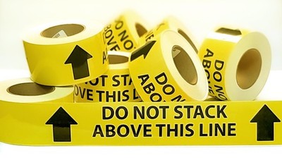 3'' X 200' DO NOT STACK ABOVE. Vinyl Adhesive Tape - Aisle Marking 3x200ft, Bl...