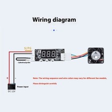 Computer Cooling Fan Controller 12V 3A PWM Temperature Adjustable RPM