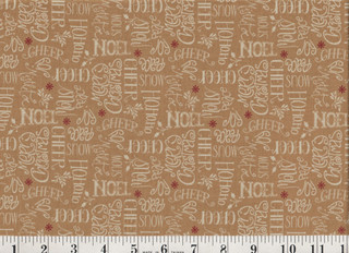 1/2 Yard Fabric Christmas Whimsy Words Quilt Shop Quality Cotton 44" Wide H