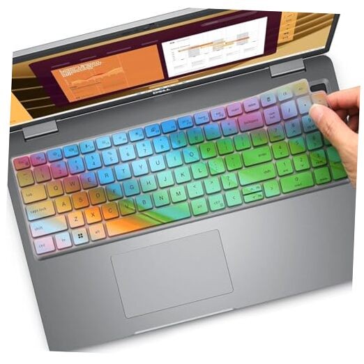 Laptop Keyboard Cover Skin for Dell Latitude 5550, 5540, 5520, 5521, Colorful