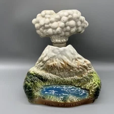 RARE! 1980 Jim Beam • Whiskey Decanter • Mount St. Helens Eruption • with ASH 
