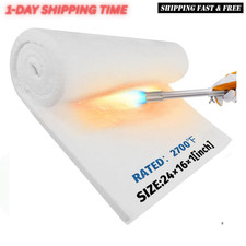 24"x16"x1" Ceramic Fiber Insulation Blanket Fireproof Heat Resistant 2700°F