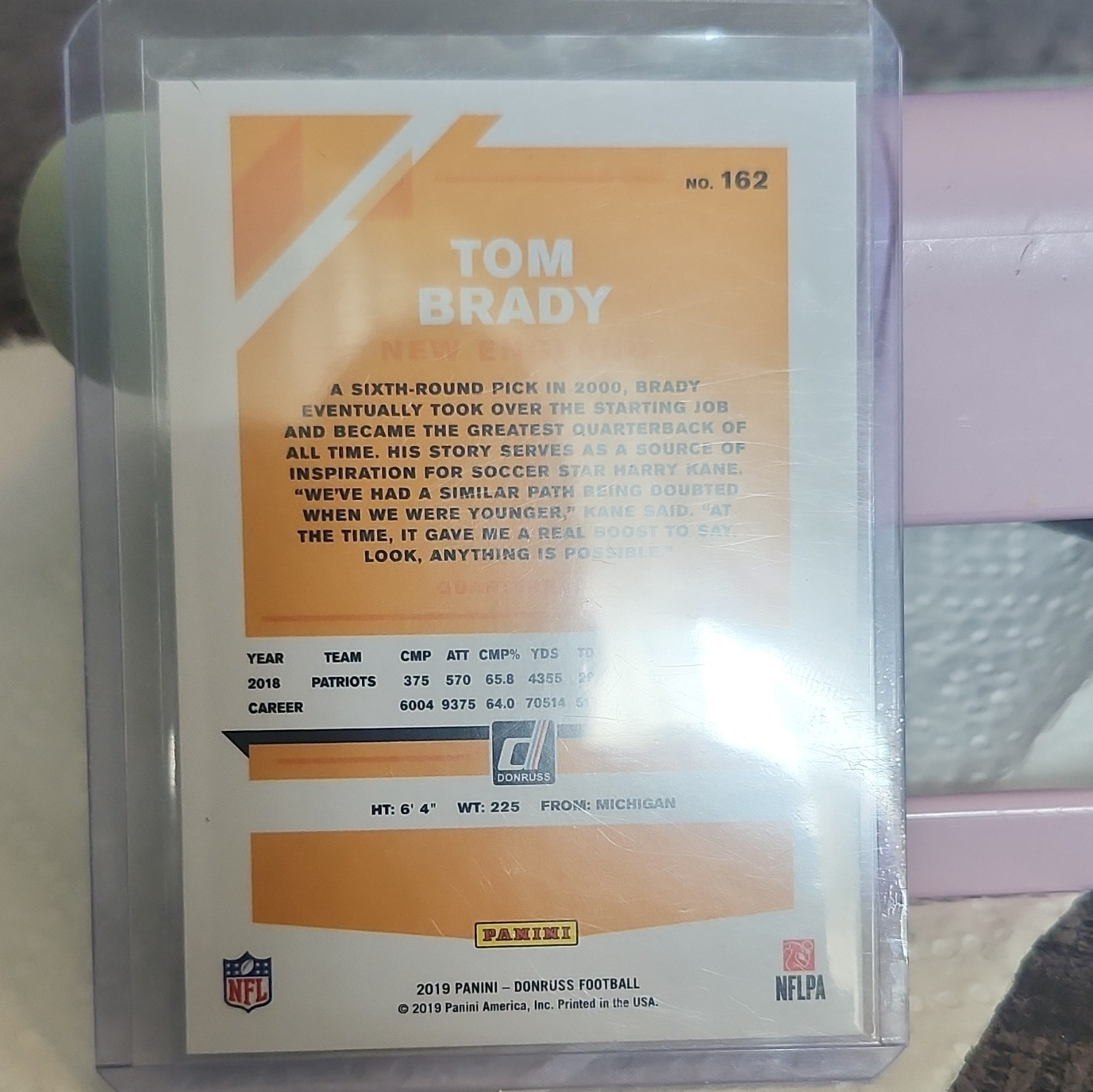 2019 Panini Donruss - Tom Brady #162 Patriots Legend HOF MVP Non auto  view 2