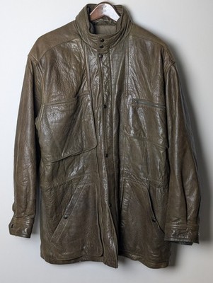 Robert Comstock Expedition Leather Jacket Brown Men s 23x32