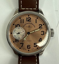 Zeno Watch Model 8558 "Pilot Oversized" XL Fliegeruhr Bronze Dial Manual Wind