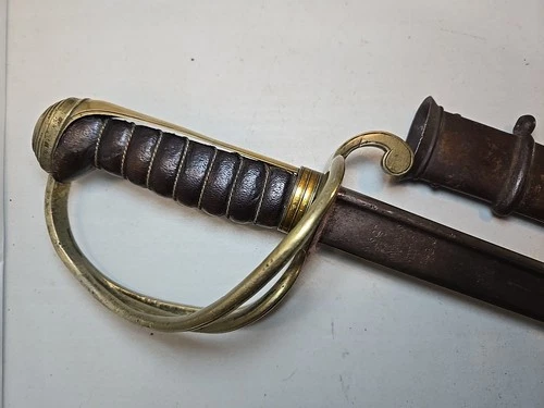Ames Pre Civil War Model 1833 Dragoon Sword w/Scabbard - Dated 1837