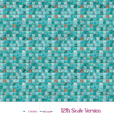 Ocean Mist Wandfliesen 3er Pack A3 Blätter plus 1 GRATIS A3 Bodenbelag Folie -