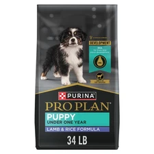 Purina Pro Plan Puppy Food High Protein Lamb & Rice DHA 34 lb Bag