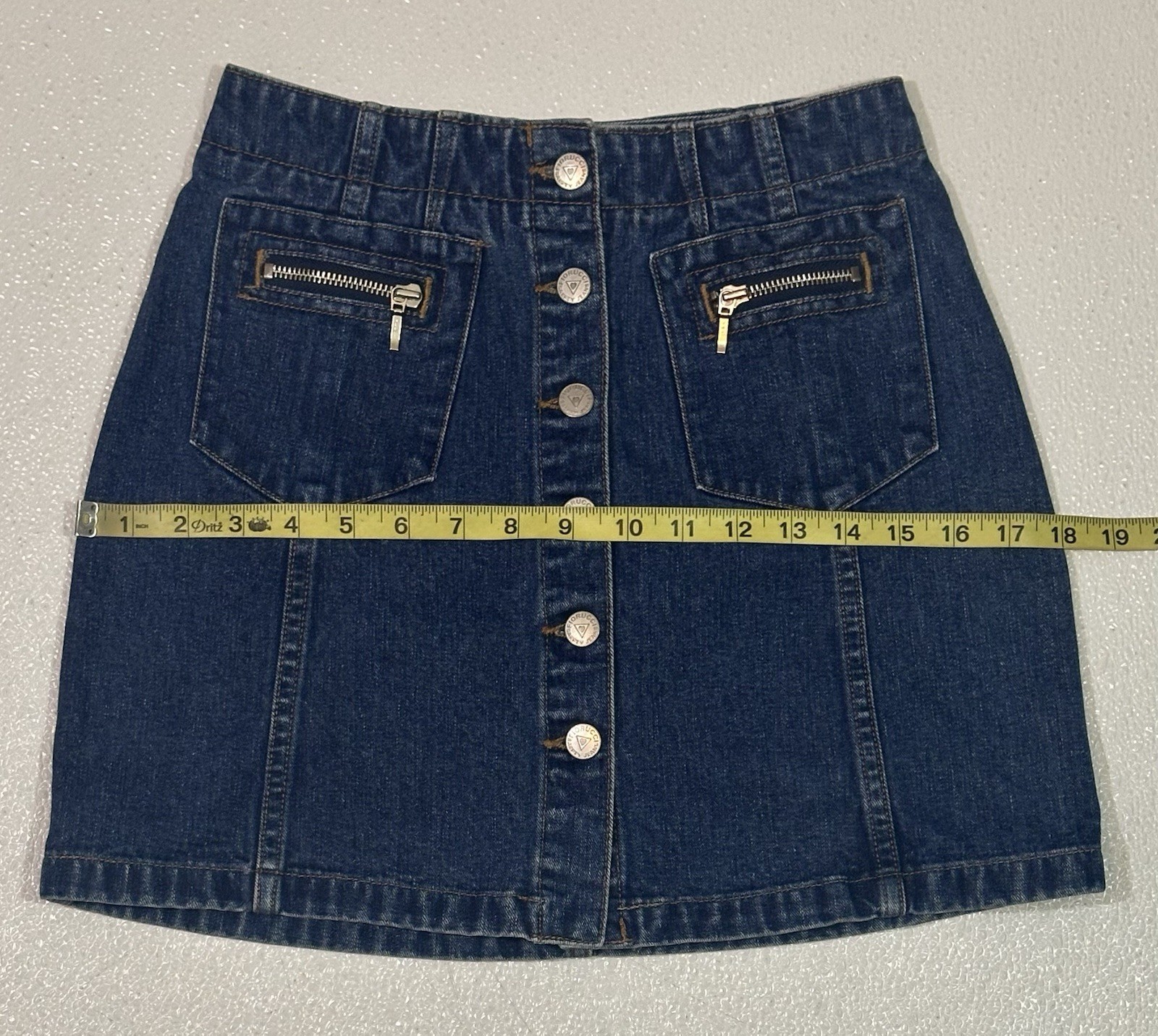 Fiorucci Size 8 Blue Button Down Medium Wash Deni… - image 6