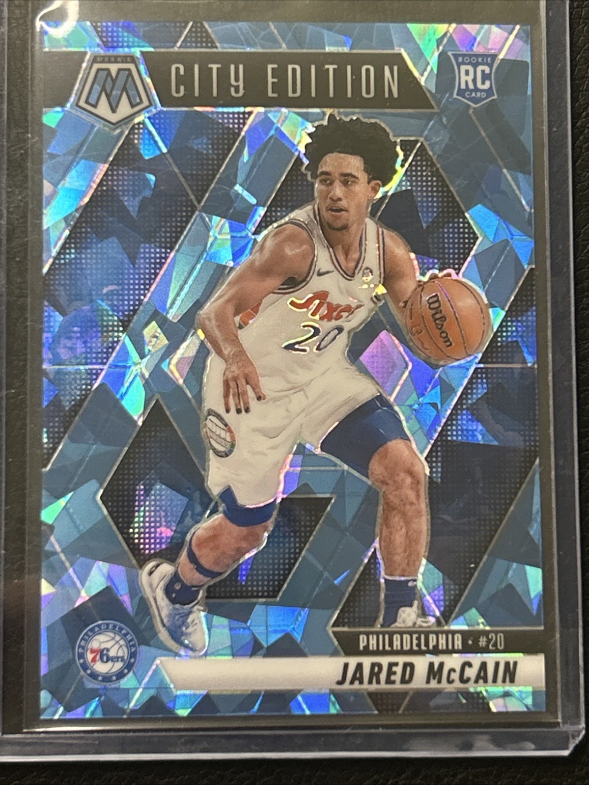 2024-25 Panini Mosaic - City Edition Jared McCain #277 Ice Mosaic Prizm /125