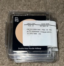 Estee Lauder Double Wear Powder Makeup 4N1 Shell Beige Refill New